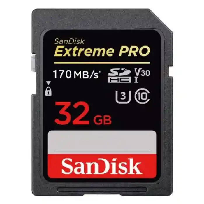 SanDisk Extreme PRO 32GB SDXC Memory Card, Up to 170 MB/s, Class 10, U3, V30